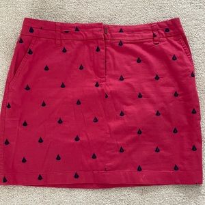 Nantucket red skirt